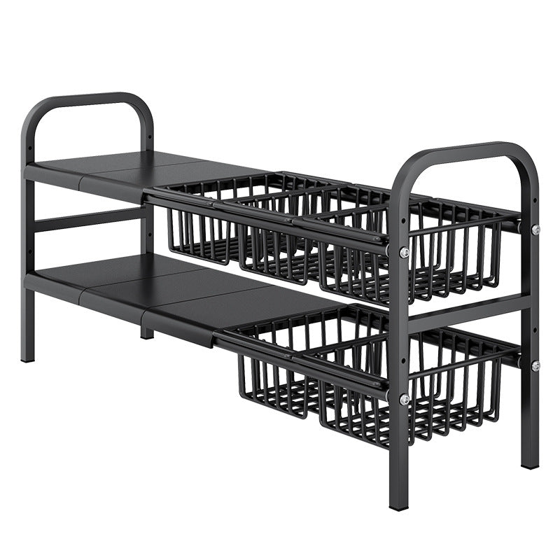 Adjustable Under-Sink Storage Shelf
