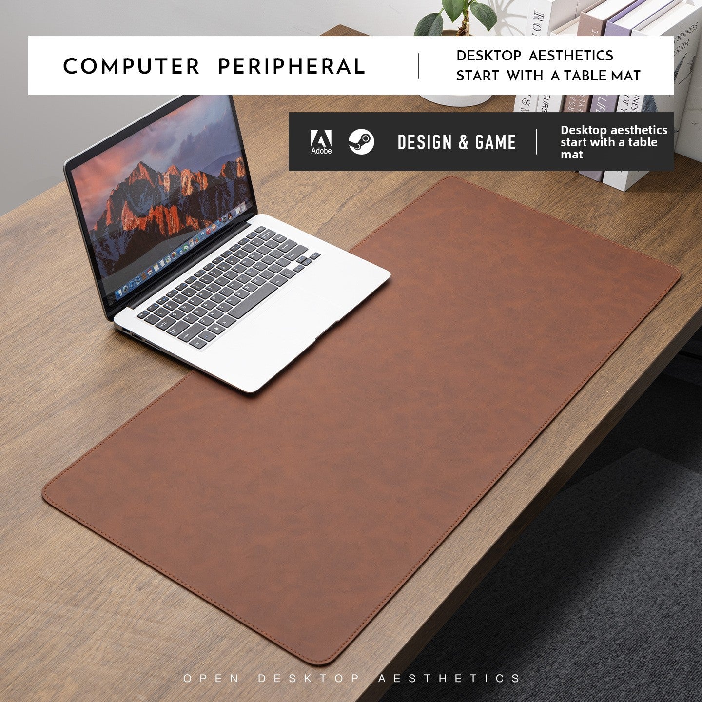 Minimal Leather Desk Mat