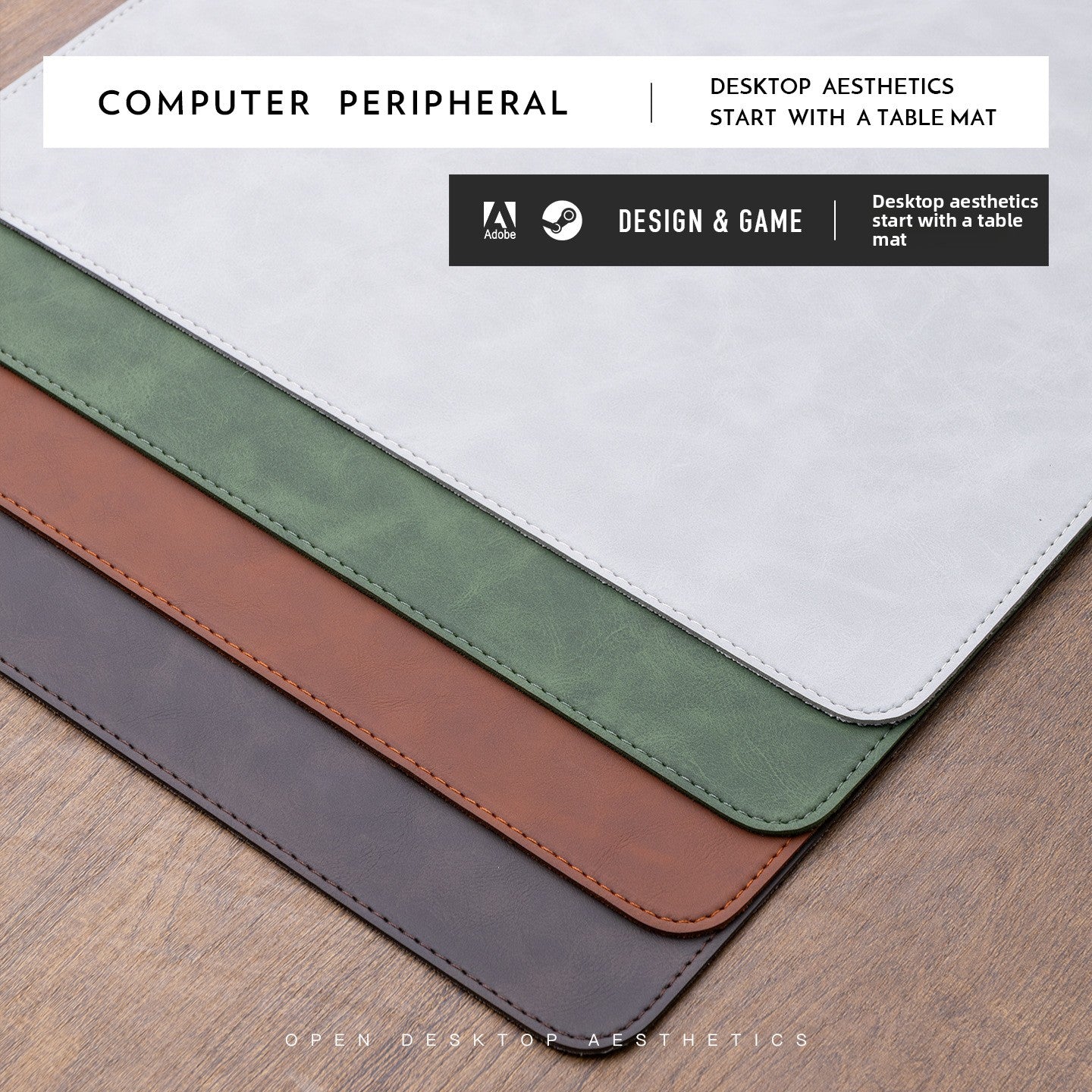 Minimal Leather Desk Mat