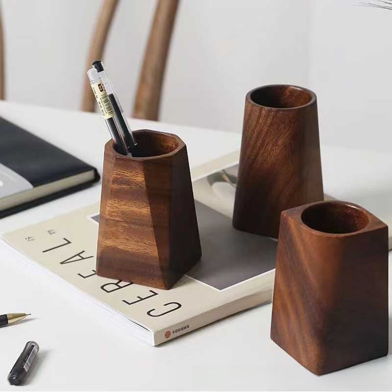 Walnut Wood Desk Organiser