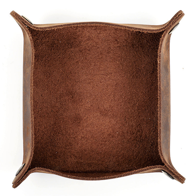 Handmade Vintage Leather Desk Tray Organizer