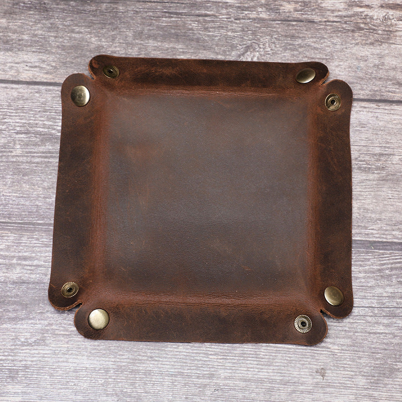 Vintage Leather Desk Tray