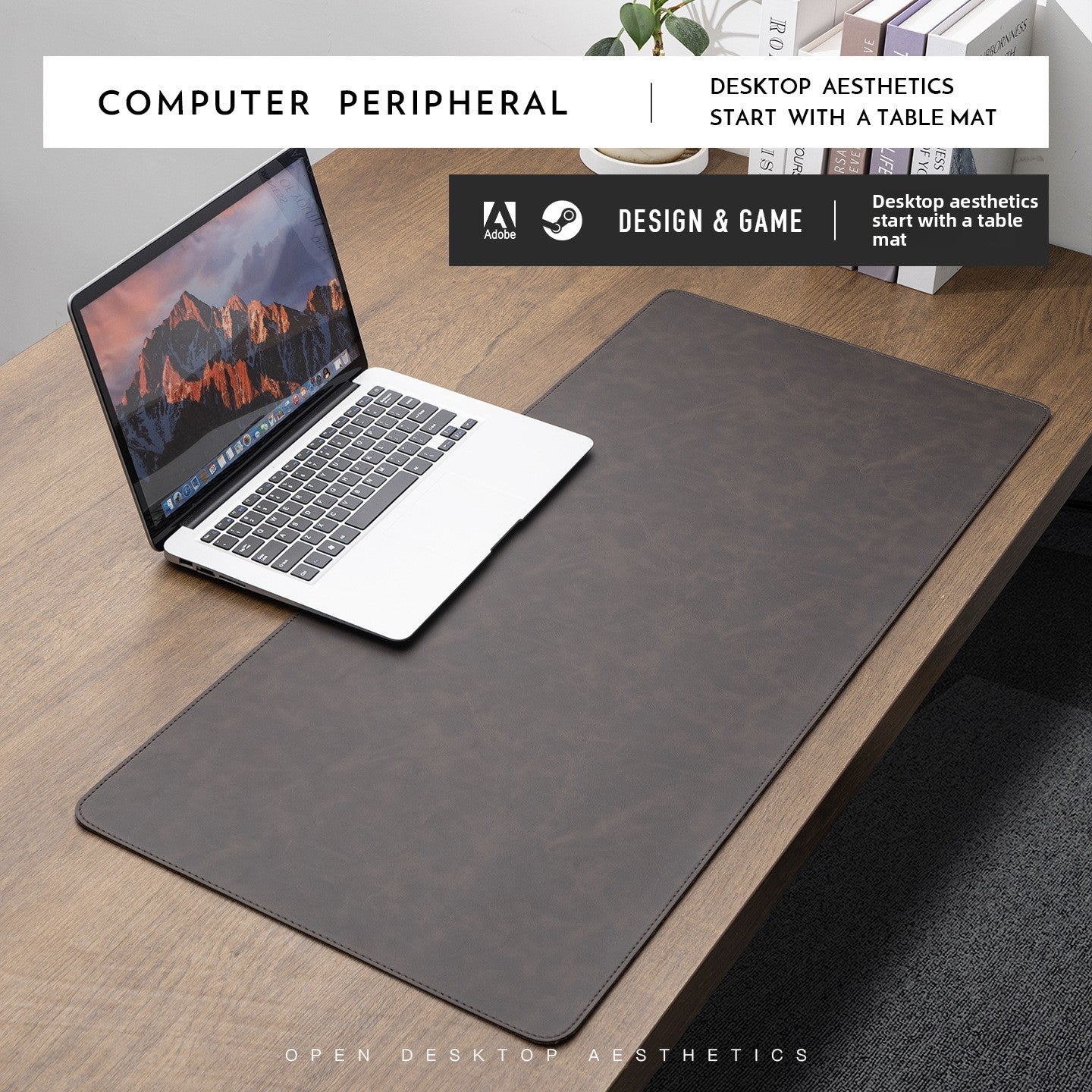 Minimal Leather Desk Mat